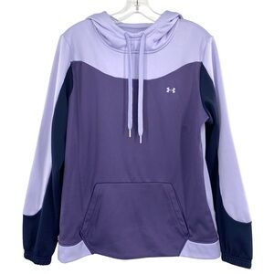 Under Armour Womens Purple Fleece Hoodie Pullover Sweatshirt
